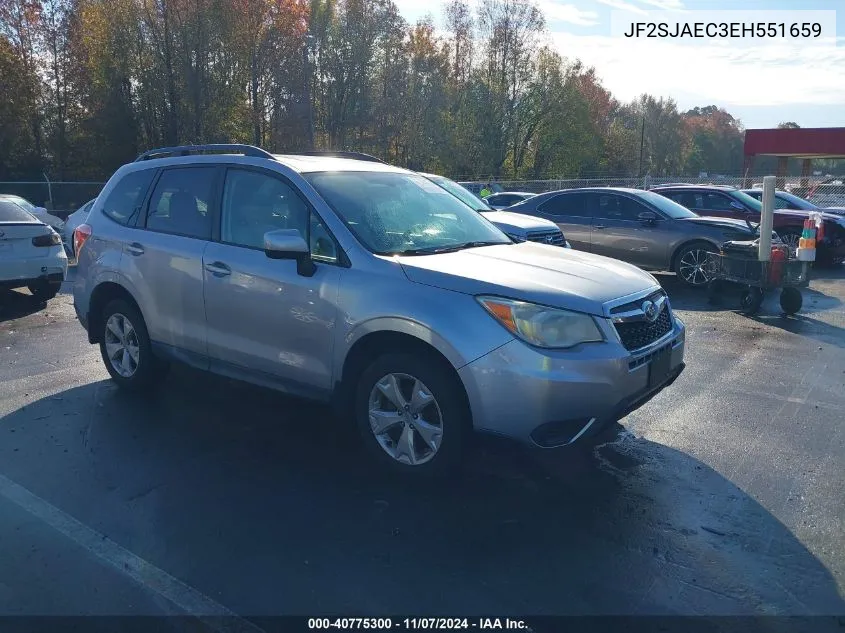 2014 Subaru Forester 2.5I Premium VIN: JF2SJAEC3EH551659 Lot: 40775300