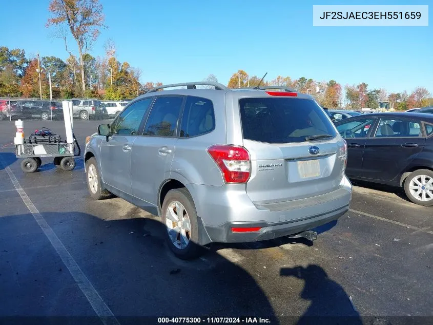 2014 Subaru Forester 2.5I Premium VIN: JF2SJAEC3EH551659 Lot: 40775300