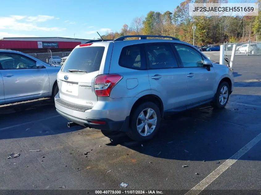 2014 Subaru Forester 2.5I Premium VIN: JF2SJAEC3EH551659 Lot: 40775300