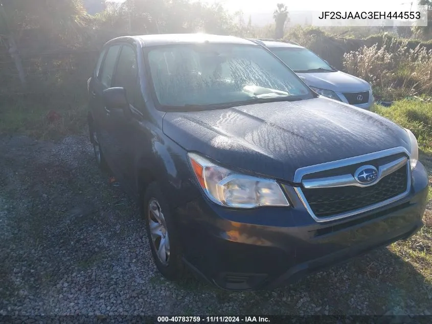 2014 Subaru Forester 2.5I VIN: JF2SJAAC3EH444553 Lot: 40783759