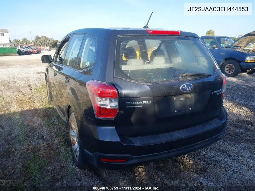 2014 Subaru Forester 2.5I VIN: JF2SJAAC3EH444553 Lot: 40783759