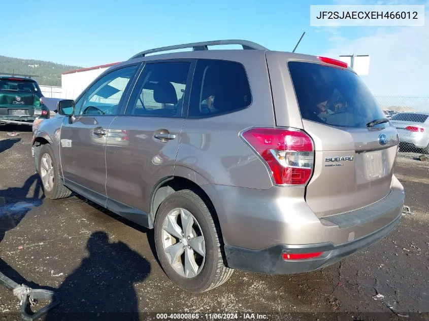 2014 Subaru Forester 2.5I Premium VIN: JF2SJAECXEH466012 Lot: 40800865