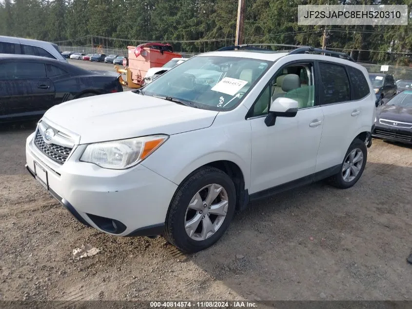 2014 Subaru Forester 2.5I Touring VIN: JF2SJAPC8EH520310 Lot: 40814574