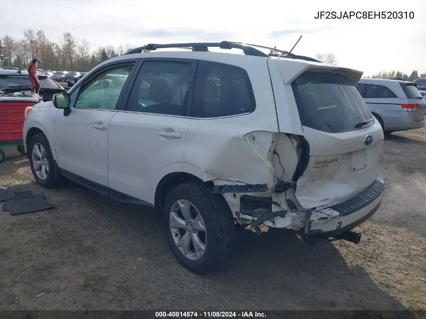 2014 Subaru Forester 2.5I Touring VIN: JF2SJAPC8EH520310 Lot: 40814574