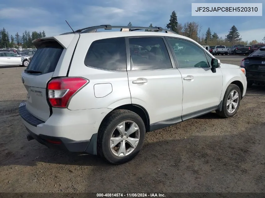 2014 Subaru Forester 2.5I Touring VIN: JF2SJAPC8EH520310 Lot: 40814574