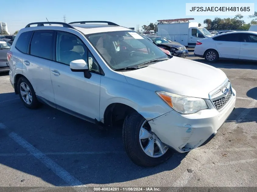 2014 Subaru Forester 2.5I Premium VIN: JF2SJAEC4EH481685 Lot: 40824281