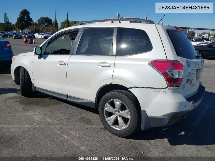 2014 Subaru Forester 2.5I Premium VIN: JF2SJAEC4EH481685 Lot: 40824281