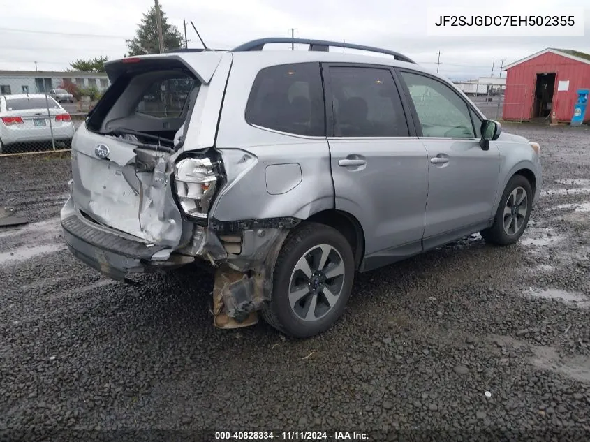 2014 Subaru Forester 2.0Xt Premium VIN: JF2SJGDC7EH502355 Lot: 40828334