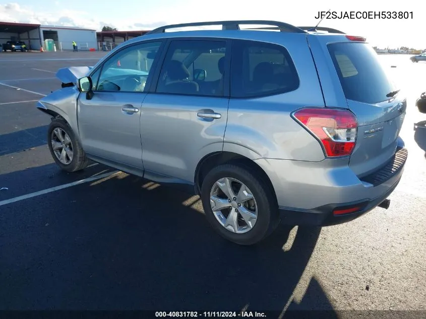 2014 Subaru Forester 2.5I Premium VIN: JF2SJAEC0EH533801 Lot: 40831782