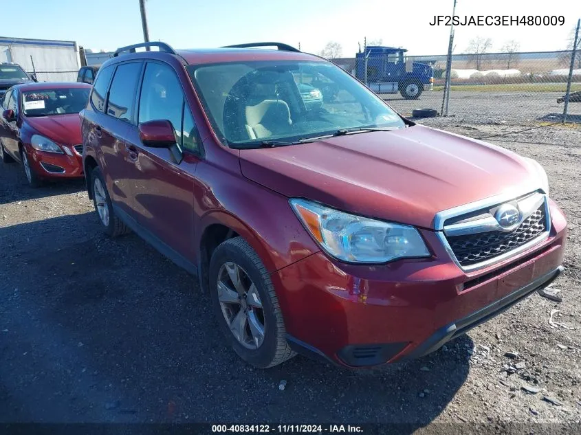 2014 Subaru Forester 2.5I Premium VIN: JF2SJAEC3EH480009 Lot: 40834122