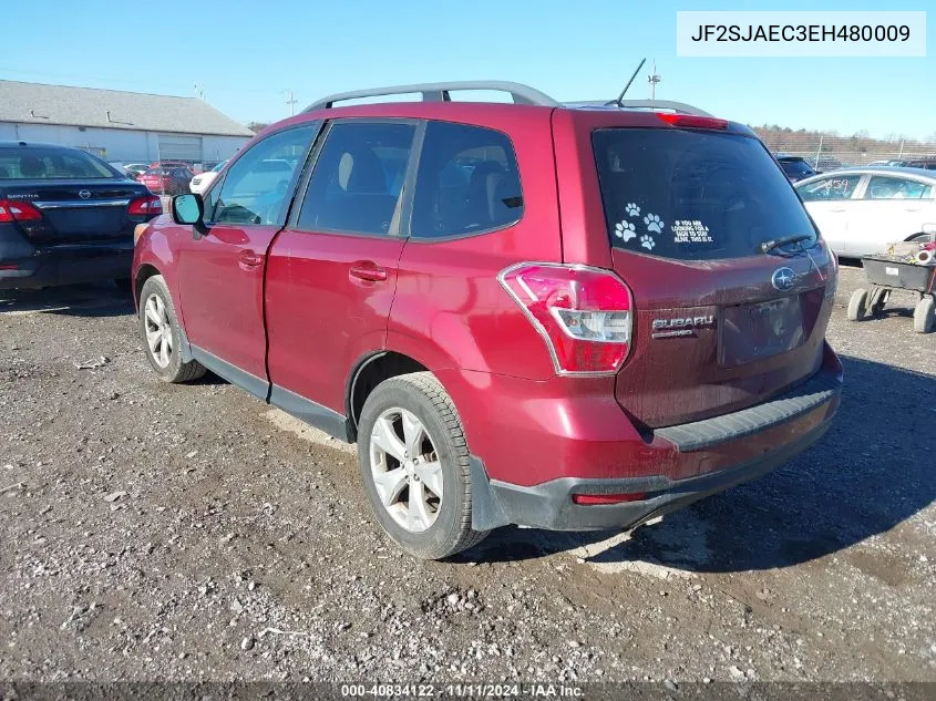 2014 Subaru Forester 2.5I Premium VIN: JF2SJAEC3EH480009 Lot: 40834122