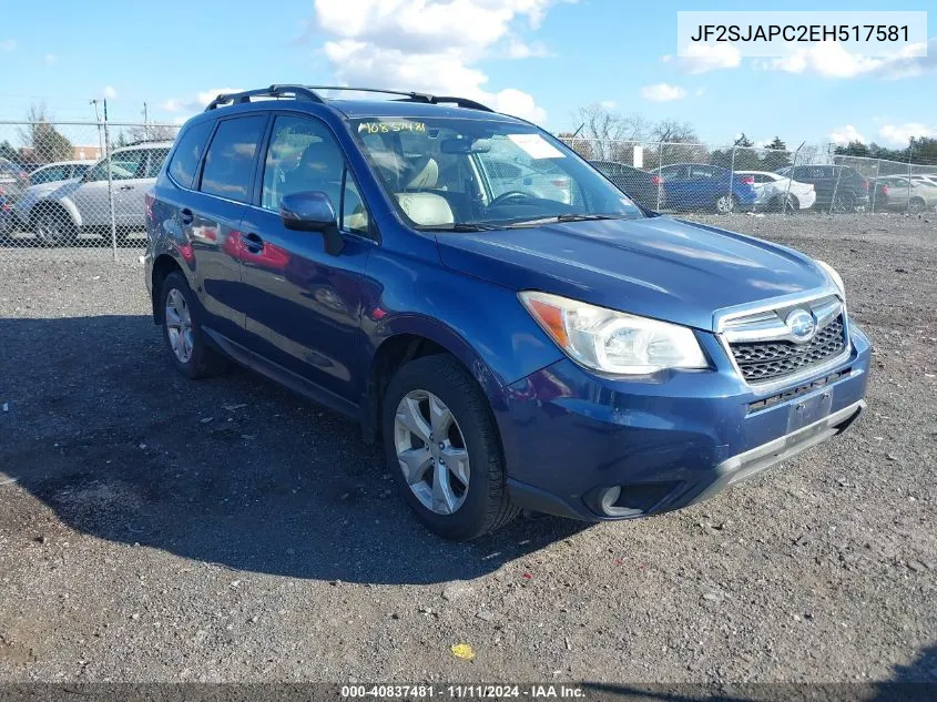 2014 Subaru Forester 2.5I Touring VIN: JF2SJAPC2EH517581 Lot: 40837481