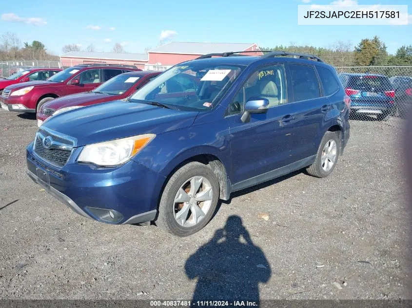 2014 Subaru Forester 2.5I Touring VIN: JF2SJAPC2EH517581 Lot: 40837481