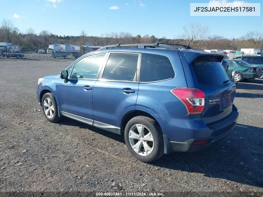 2014 Subaru Forester 2.5I Touring VIN: JF2SJAPC2EH517581 Lot: 40837481