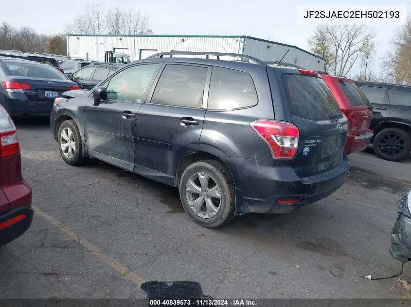 2014 Subaru Forester 2.5I Premium VIN: JF2SJAEC2EH502193 Lot: 40839573