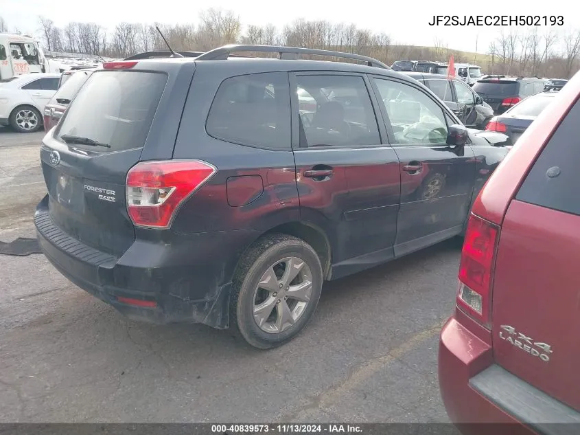 2014 Subaru Forester 2.5I Premium VIN: JF2SJAEC2EH502193 Lot: 40839573