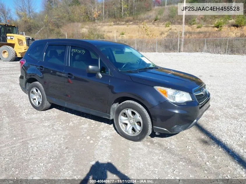 2014 Subaru Forester 2.5I VIN: JF2SJAAC4EH455528 Lot: 40840677