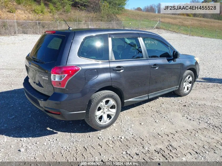 2014 Subaru Forester 2.5I VIN: JF2SJAAC4EH455528 Lot: 40840677