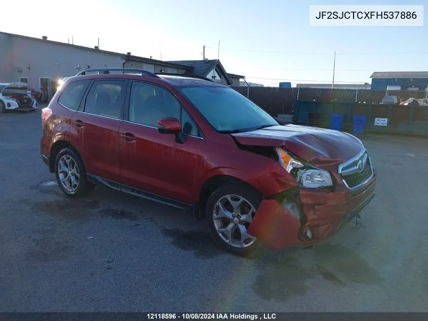 2015 Subaru Forester 2.5I Touring VIN: JF2SJCTCXFH537886 Lot: 12118596