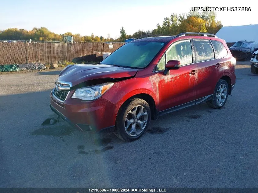 2015 Subaru Forester 2.5I Touring VIN: JF2SJCTCXFH537886 Lot: 12118596