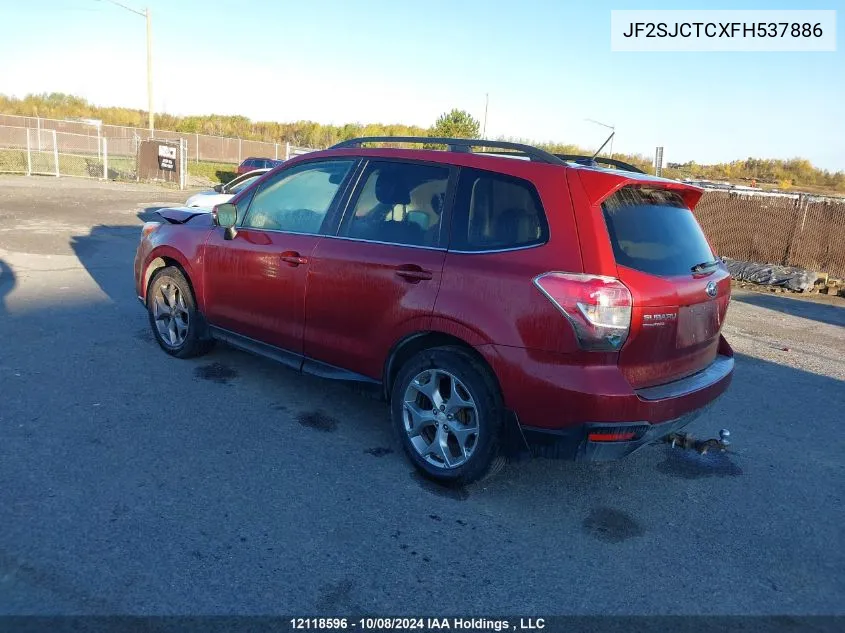 2015 Subaru Forester 2.5I Touring VIN: JF2SJCTCXFH537886 Lot: 12118596