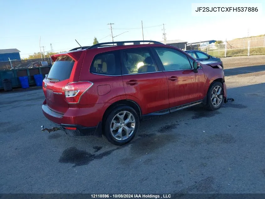 2015 Subaru Forester 2.5I Touring VIN: JF2SJCTCXFH537886 Lot: 12118596