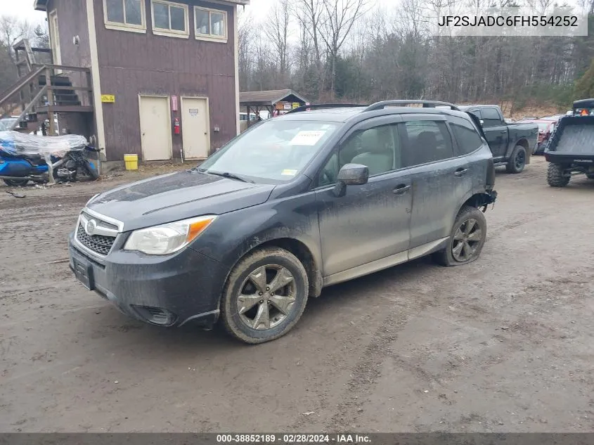 2015 Subaru Forester 2.5I Premium VIN: JF2SJADC6FH554252 Lot: 38852189