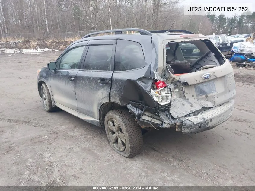 2015 Subaru Forester 2.5I Premium VIN: JF2SJADC6FH554252 Lot: 38852189