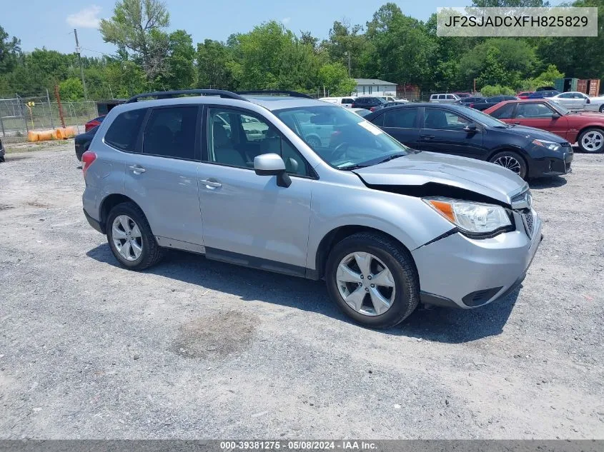 2015 Subaru Forester 2.5I Premium VIN: JF2SJADCXFH825829 Lot: 39381275