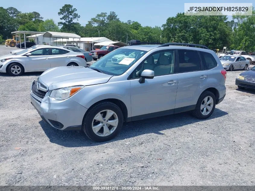 2015 Subaru Forester 2.5I Premium VIN: JF2SJADCXFH825829 Lot: 39381275