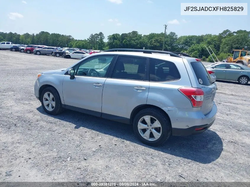 2015 Subaru Forester 2.5I Premium VIN: JF2SJADCXFH825829 Lot: 39381275