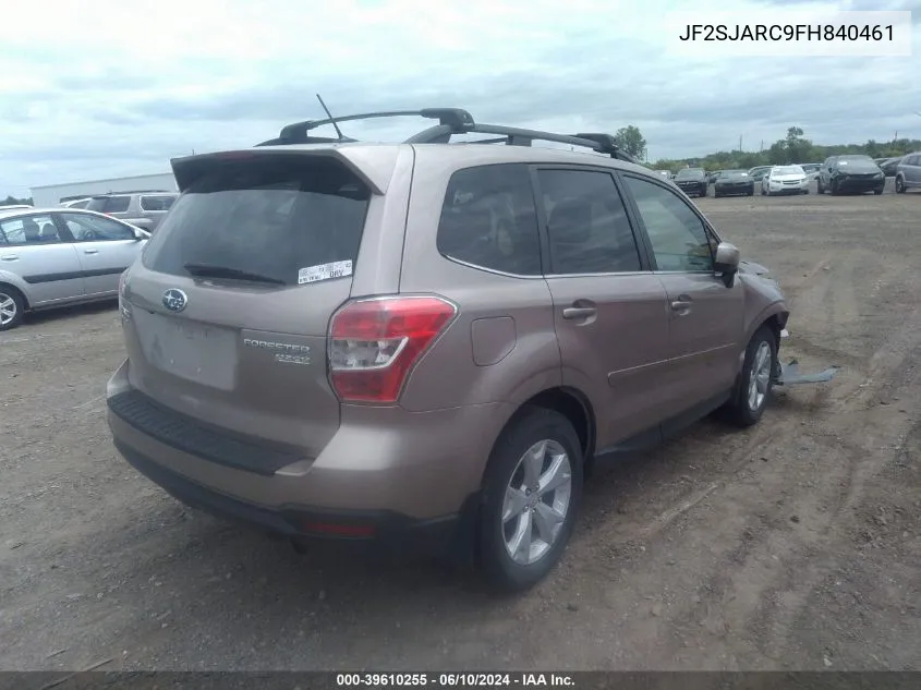 2015 Subaru Forester 2.5I Limited VIN: JF2SJARC9FH840461 Lot: 39610255