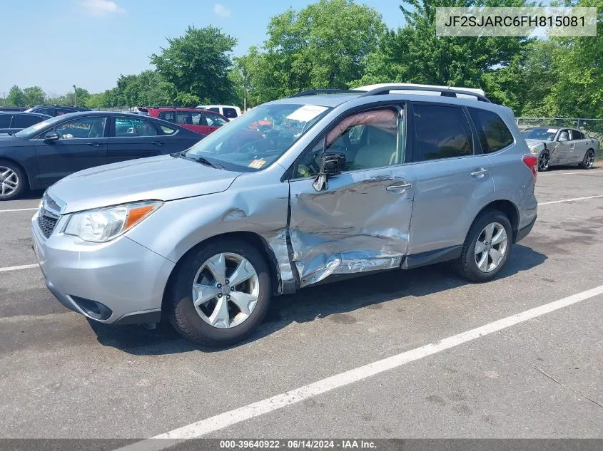 JF2SJARC6FH815081 2015 Subaru Forester 2.5I Limited