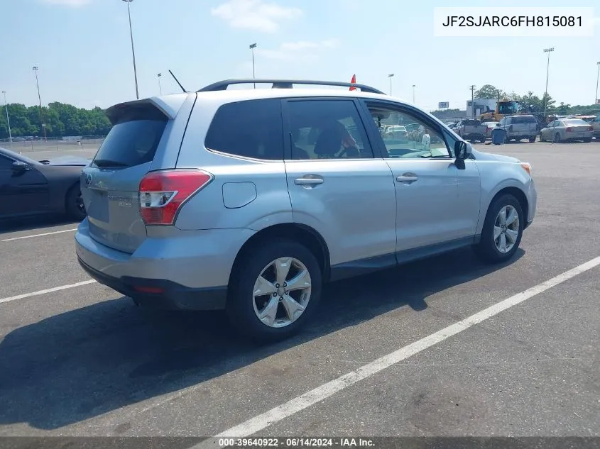 JF2SJARC6FH815081 2015 Subaru Forester 2.5I Limited