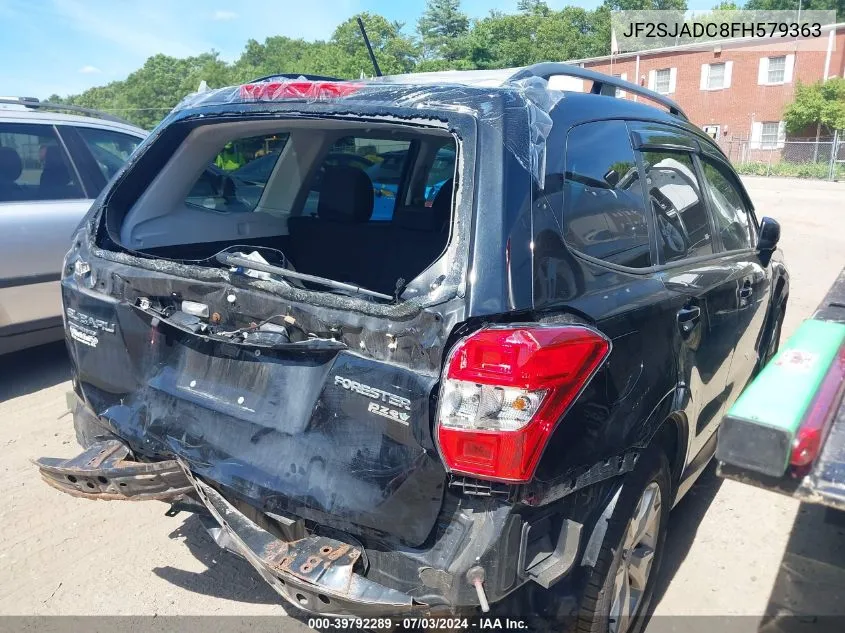 2015 Subaru Forester 2.5I Premium VIN: JF2SJADC8FH579363 Lot: 39792289