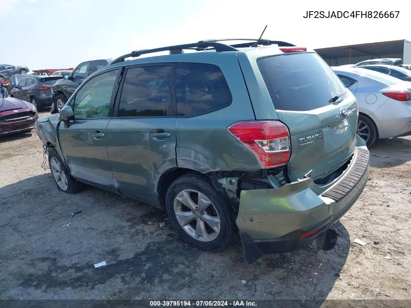 JF2SJADC4FH826667 2015 Subaru Forester 2.5I Premium