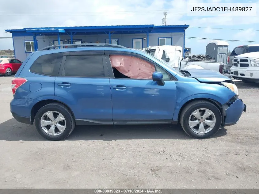 2015 Subaru Forester 2.5I Premium VIN: JF2SJADC1FH489827 Lot: 39839323