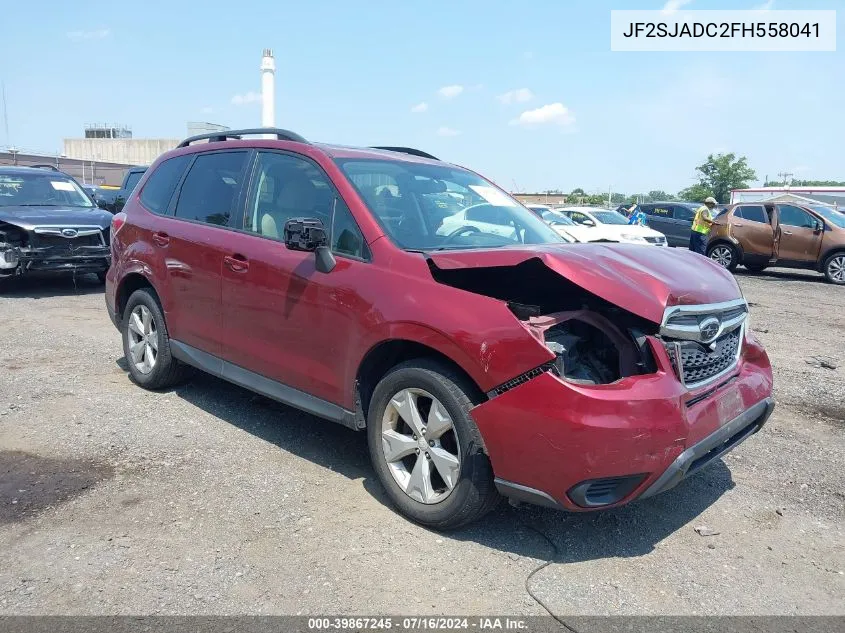 2015 Subaru Forester 2.5I Premium VIN: JF2SJADC2FH558041 Lot: 39867245