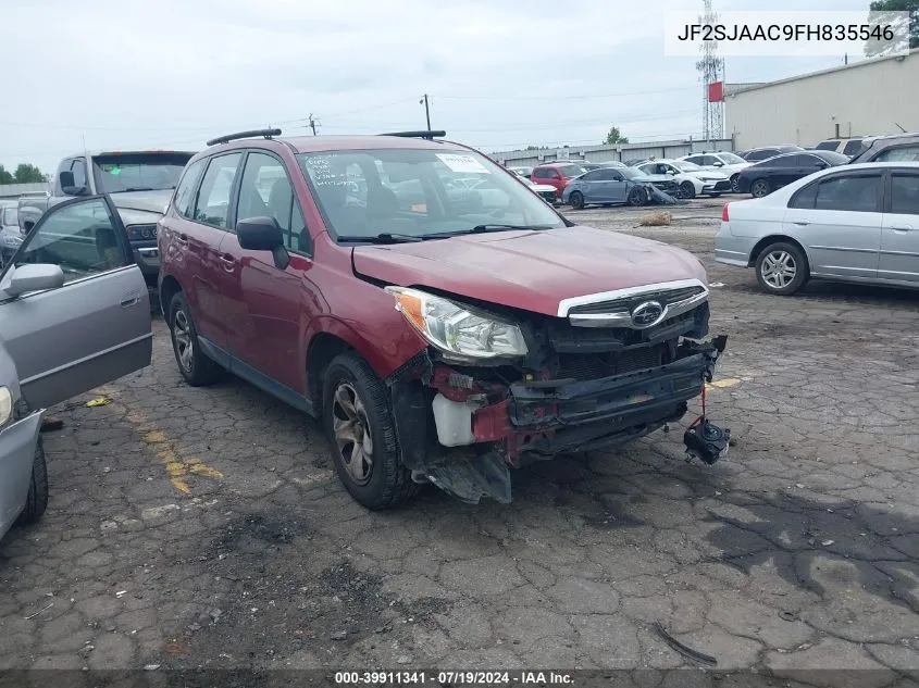 2015 Subaru Forester 2.5I VIN: JF2SJAAC9FH835546 Lot: 39911341