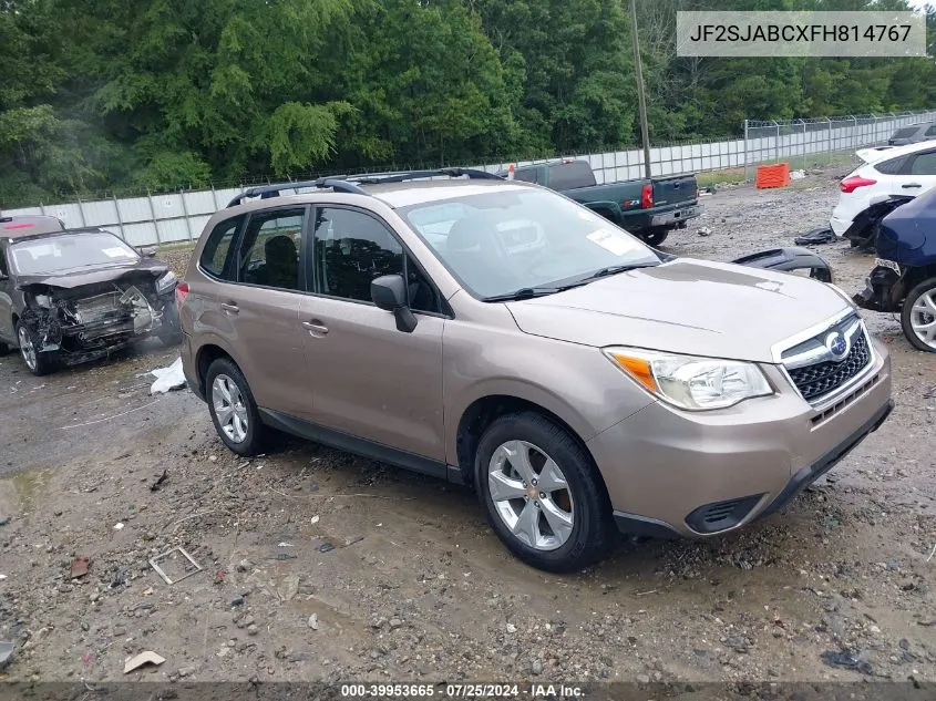 2015 Subaru Forester 2.5I VIN: JF2SJABCXFH814767 Lot: 39953665