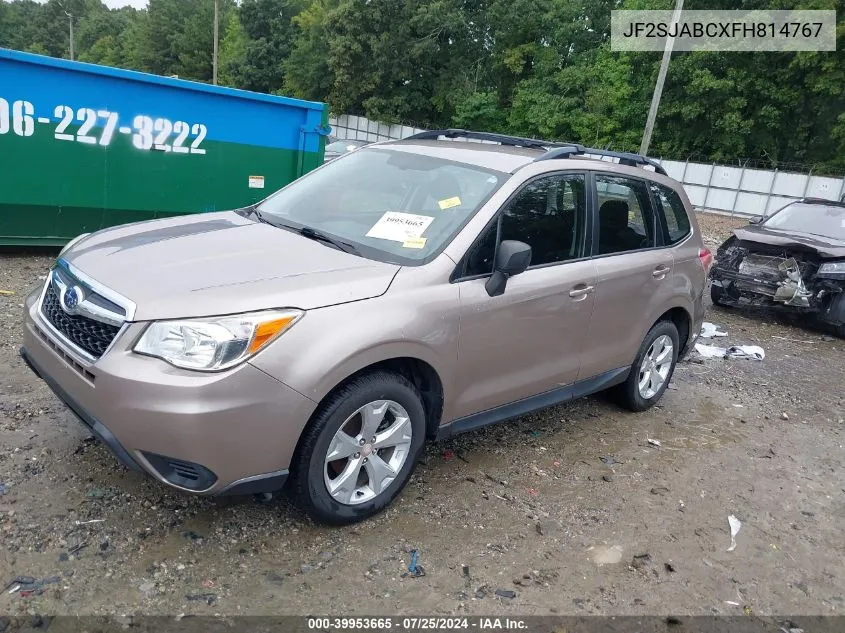 2015 Subaru Forester 2.5I VIN: JF2SJABCXFH814767 Lot: 39953665