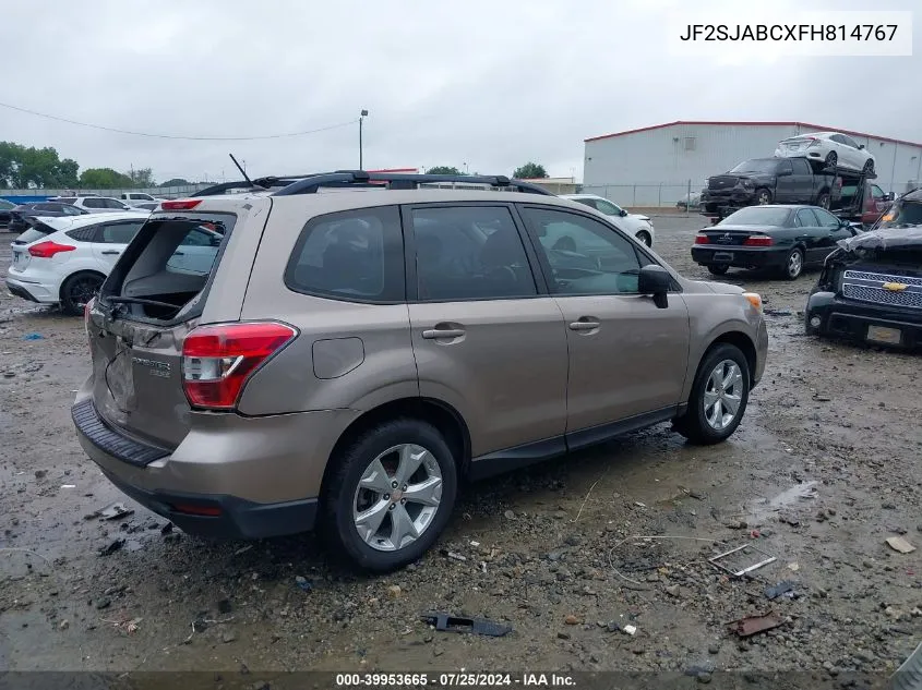 2015 Subaru Forester 2.5I VIN: JF2SJABCXFH814767 Lot: 39953665