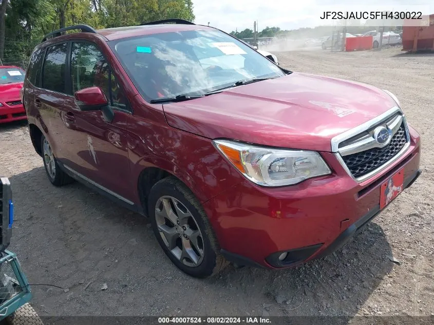 JF2SJAUC5FH430022 2015 Subaru Forester 2.5I Touring