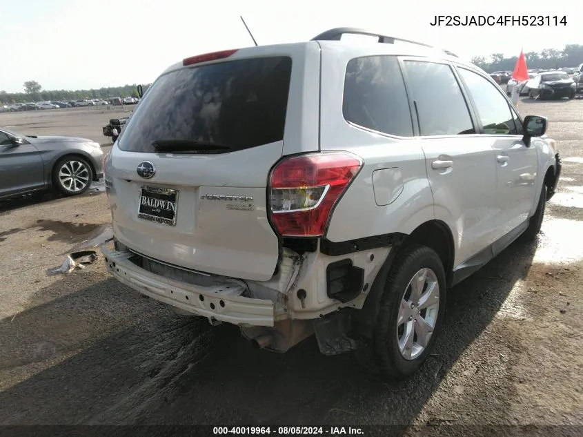 JF2SJADC4FH523114 2015 Subaru Forester 2.5I Premium