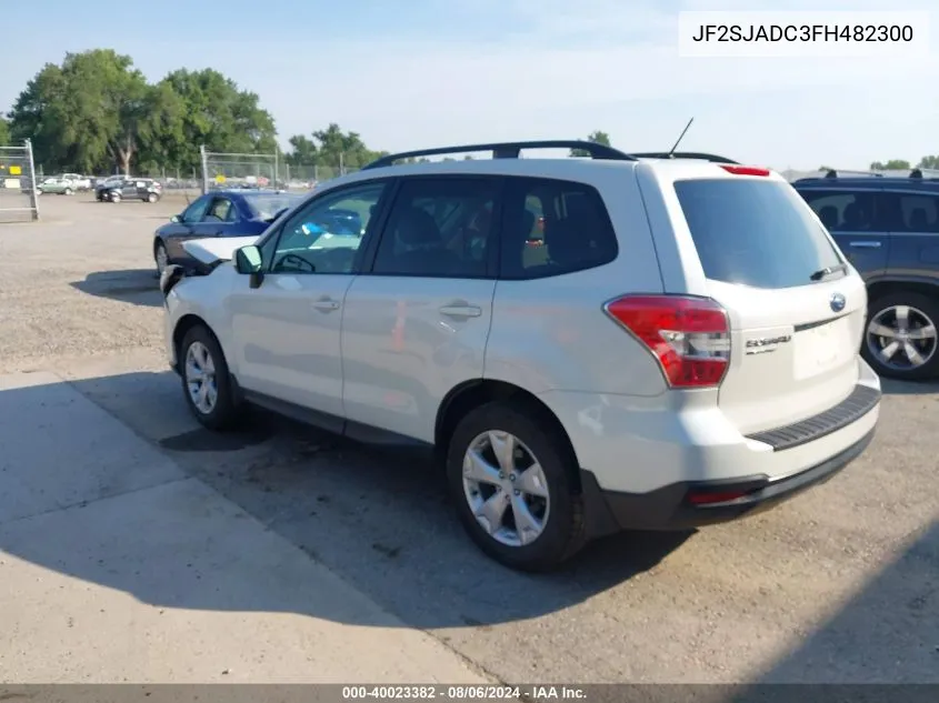 2015 Subaru Forester 2.5I Premium VIN: JF2SJADC3FH482300 Lot: 40023382