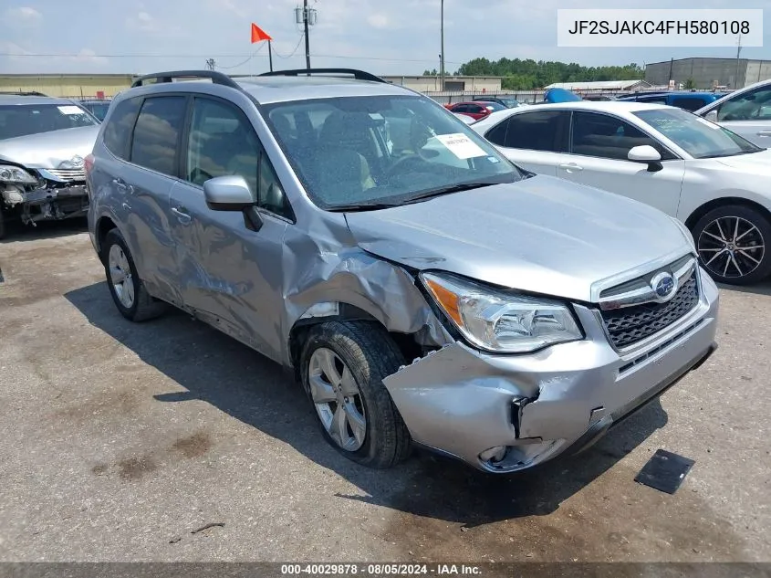 2015 Subaru Forester 2.5I Limited VIN: JF2SJAKC4FH580108 Lot: 40029878