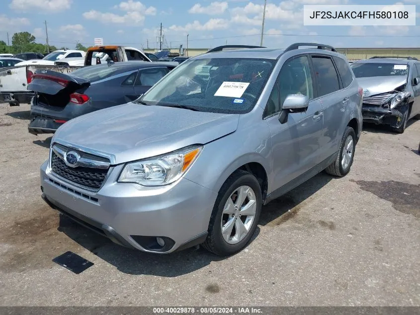 2015 Subaru Forester 2.5I Limited VIN: JF2SJAKC4FH580108 Lot: 40029878