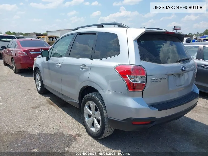 2015 Subaru Forester 2.5I Limited VIN: JF2SJAKC4FH580108 Lot: 40029878