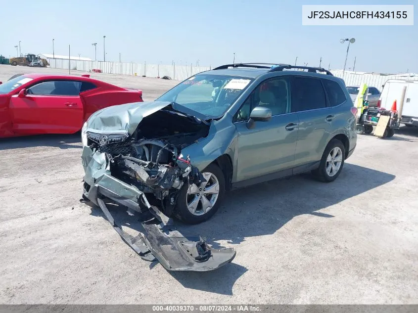 2015 Subaru Forester 2.5I Limited VIN: JF2SJAHC8FH434155 Lot: 40039370