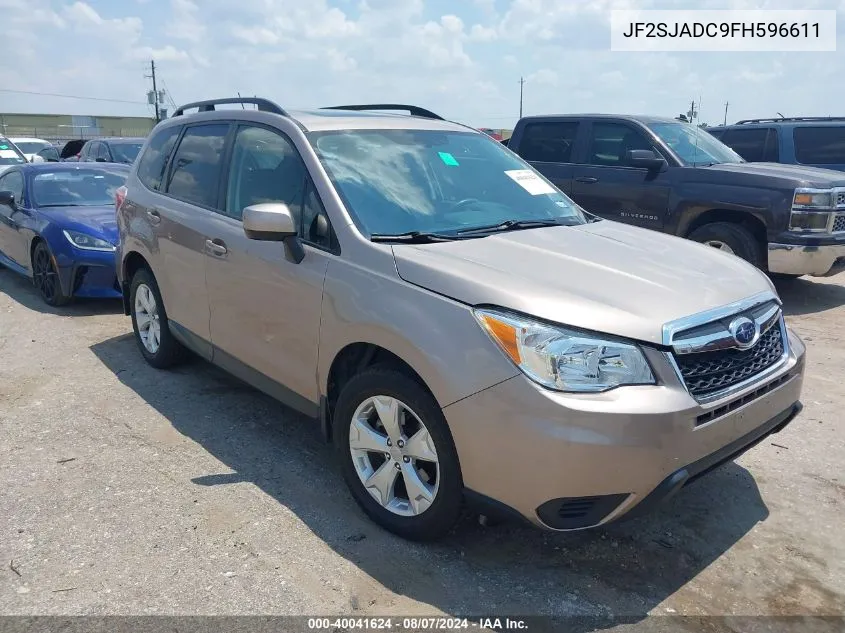 2015 Subaru Forester 2.5I Premium VIN: JF2SJADC9FH596611 Lot: 40041624